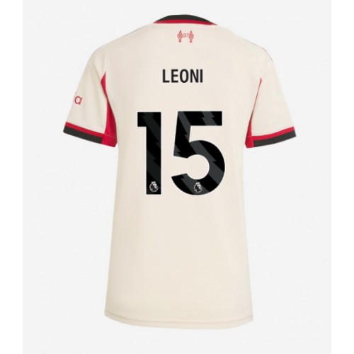 Stroje piłkarskie Liverpool Giovanni Leoni #15 Koszulka Wyjazdowej dla damskie 2025-26 Krótki Rękaw